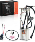 Built Tough Electric Fuel Pump Module Assembly Featuring Triple Port Layout And Slick Turbine Engineering For Ford Pickup and Sport Utility Platforms front view with wiring
