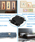 Heavy Duty Sectional Couch Connectors With Screws Universal Sofa Metal Brackets For Loveseats Recliners And Chairs Black interlocking bracket on display with couches and artwork.