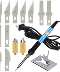 Awesome Acrylics Acrsikr Hot Knife Foam Cutter with adjustable temp control, includes 11 replacement blades and ergonomic handle.