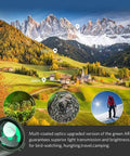 80x100 High Power Monocular With 100mm Objective Lens HD BAK4 Prism Smartphone Adapter And Easy Focus, mountain landscape view