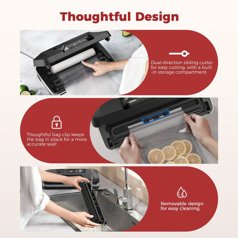 Upgraded Vacuum Sealer Machine 10 In 1 Food Sealer With Double Heat Seal 230W 95KPa Powerful Air Removal Game Changer