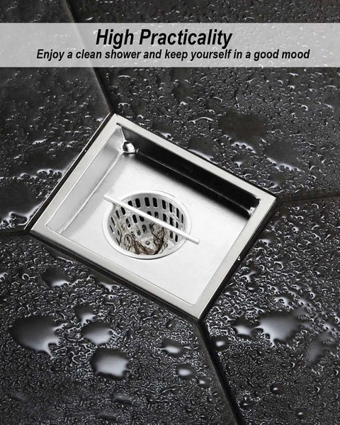 Rock Solid Stainless Steel Hair And Debris Catcher For Standard Shower Or Floor Drains Featuring Easy Grip Lifting Hook For Hassle Free Maintenance And Smooth Drainage During Daily Use