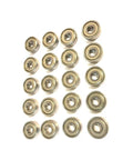 20 Pack 608ZZ Deep Groove Ball Bearings Carbon Steel For Skateboard And Rollerblade Smooth Spin Durable Bearings Set
