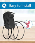DC Power Transformer Replacement For Water Softeners 7351054 And 7337482 OEM Part Compatible With Kenmore GE Whirlpool Morton NorthStar EcoWater EcoPure And More Easy Plug And Play Power Adapter black wall plug with cord and connectors