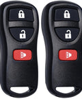 Keyless Entry Remote Key Fob Replacement Plug And Play Fits Nissan Xterra Frontier Armada Titan with pre-installed battery, front view