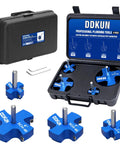 Four Size PVC Pipe Reamer Kit with Four Blades, fits SCH40 Pipes, 1/2 Inch Drill Compatible, includes reamers and hex wrench in case