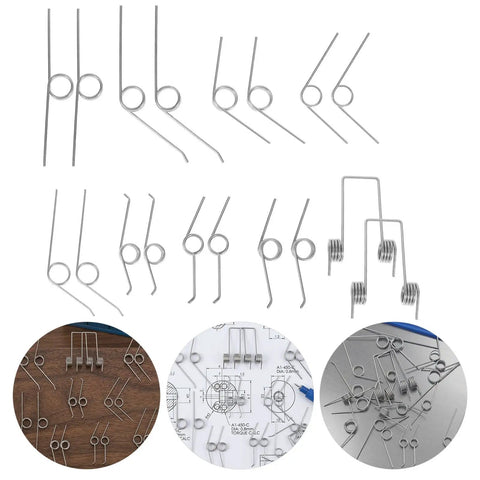 Packove 36 Pack Heavy Duty Torsion Spring Kit For Garbage Can Lid Replacement With 9 Sizes And Smooth Automatic Closure, silver steel
