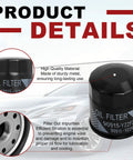 12 Pack Oil Filter Kit With Drain Plug Washers For Toyota Vehicles Fits RAV4 Camry Corolla Prius Avalon Highlander Scion Replaces OE Numbers 90915 YZZF2 90915 YZZN1 90915 YZZM3 displayed with details of the sturdy metal construction and filtration benefits.