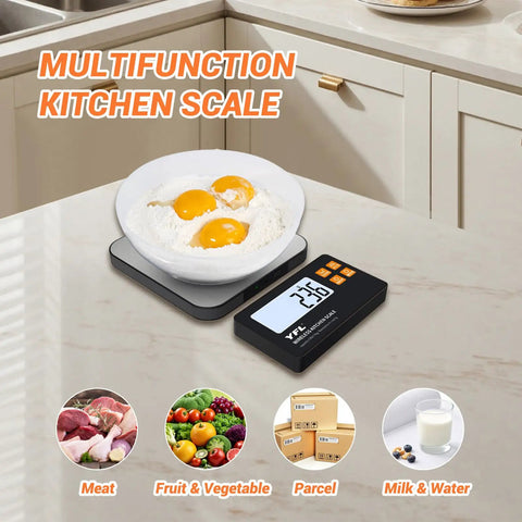 Wireless Kitchen Scale With Detachable Remote Display, 33Lb High Precision Digital Scale on kitchen counter measuring eggs