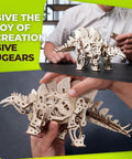 Stegosaurus 3D Puzzle Kit For Adults, Mechanical Dinosaur Model With 305 Pieces, DIY Assembly Project, Hands On Dino Build Gift, Educational And Fun For Grownups And Kids, Interactive Gear System; wooden stegosaurus puzzle