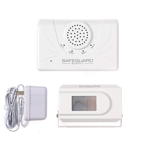 Era Motion Door Chime Wireless Indoor Motion Sensor Door Entry Alert Kit with receiver and sensor displayed on a white background