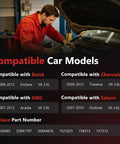 Image showing compatible car models for Beefy Ac Compressor With Clutch For Chevy Traverse Gmc Acadia Buick Enclave Saturn Outlook Three Point Six Liter V6.