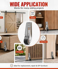Vertical Track Roller Wheel Rubber Sliding Door Support Roller With Heavy Duty Alloy Steel Bracket For Barn Door Cabinet Drawer Bottom Mount shown in use on various sliding applications.