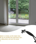 Black Iron Cabinet Door Handles for dresser drawers and wardrobes, vintage metal pulls for kitchen cupboards shown near glass door.
