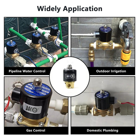 One Quarter Inch Brass Electric Solenoid Valve 110V AC Normally Closed NPT Thread No-fuss Setup in various applications