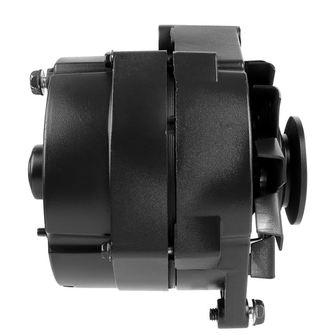 Side view of 120 Amp Beefed Up One Wire GM Alternator Self Exciting High Output 12V 10SI Style for Chevy SBC BBC