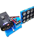 Professional Electric Hydraulic Hose Crimper And Swaging Tool For Quick 1/4 To 2 Inch Fittings Featuring Portable Split Frame and Slick Drawing Pump with various alloy dies.