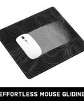 Marble Style Minimalist Mouse Pad 9x8 Inch Anti Slip Rubber Base 3mm Thick Stitched Edges Ideal for Gaming Office Laptop PC