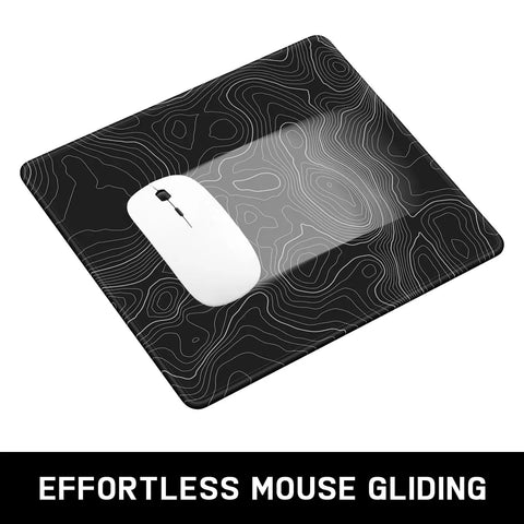 Marble Style Minimalist Mouse Pad 9x8 Inch Anti Slip Rubber Base 3mm Thick Stitched Edges Ideal for Gaming Office Laptop PC