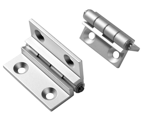 Torque Position Control Hinges Aluminum Alloy Bushing Hinge 120 Degree Detent, 2 Pack, anodized finish, two sizes