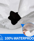 Heavy Duty 10X20 Ft White Tarp 12Mil Waterproof UV Resistant Multipurpose Sheet shown repelling water