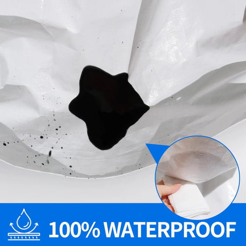 Heavy Duty 10X20 Ft White Tarp 12Mil Waterproof UV Resistant Multipurpose Sheet shown repelling water