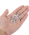 Twenty Piece M10 Flat Washers Built Different With Solid 304 Stainless Steel Measuring Ten By Sixteen Millimeters As Reliable Spacers For Auto Bolts And Shop Rigs in hand