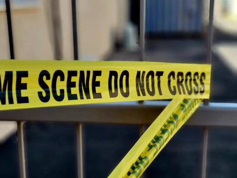 Yellow crime scene tape in Hands-On CSI Crime Scene Investigation Kit For STEM Classrooms With Evidence Bags And Markers, 25 Plus Student Lab Pack For Real-World Forensic Learning For Classroom Hands-On Labs And Case Study Activities