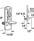 Diagram of Clear Plastic Locking Shelf Pegs Set Of Six For No Fuss Secure Shelving That Holds Up To Five Pounds Per Peg With Locking Design