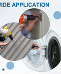 60 Piece Heavy Duty Sealing Washers 1/4 Inch By 3/4 Inch used in plumbing and appliance repairs, showcasing installation and fastening.
