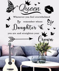 Queen Inspired Wall Sticker Set for Teen Girls Bedroom And Living Room Motivational Vinyl Wall Decals On Living Room Wall