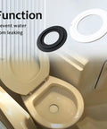 RV Toilet Seal Kit Replacement For Dometic Sealand VacuFlush Toilets 110 111 210 510 Upgraded Bowl Seal Without Drain Holes For Precise Fit No Shifting Easy Install Leak Free Flush, black and white RV toilet bowl seal rings