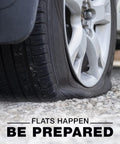 Flat tire on car, emergency tire repair and inflator aerosol 16 oz for standard tires, eco friendly formula universal fit.