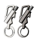 Infinity Permanent Match Lighter With Multitool Keychain Bottle Opener Durable Waterproof Reusable Forever Match For Outdoor Survival Camping And EDC Ready, 2-pack metallic finish