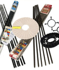 Shower Floor Slope Kit With Quick Pitch And Pre Pitch System, Universal Center Drain Ring, visible components and sticks