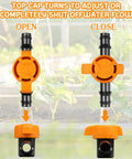 12 Pack Drip Irrigation Barbed Shut Off Valves For 1/2 Inch Tubing Fits 1/2 And 5/8 Inch Drip Tubing, open and closed position shown.