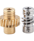 Beefed Up 10 To 1 Bronze Wheel Gear Set For Industrial Robots With High Torque Reduction And Self Locking Transmission On 4.7mm Axles