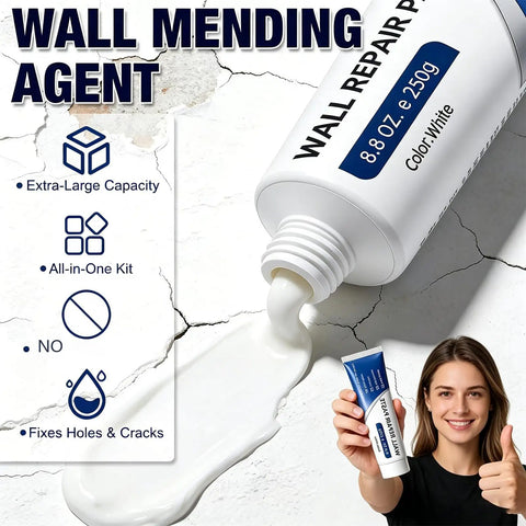 Drywall Repair Kit For Diyers With Patch Paste, Scraper, Sandpaper, And Patches To Fix Nail Holes, Cracks, Dents, And Surface Imperfections On Interior Walls Fast And Easily