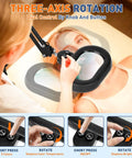 12x Large Floor Magnifying Glass With Light And Stand showcasing dual control knob and button for precise adjustments during use
