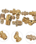 Lock Clamp Type Grease Nozzle Kit With Brass Fittings SAE Zerk Straight Nozzles Angled Grease Tool Replacement parts
