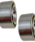 Front Wheel Hub Bearing Pair For Chevy Nissan Toyota Lexus Driver And Passenger Sides Included Reference 40210 WD200 514002 514002B FW114 WE60406 Replacement Kit Keeps Your Ride Smooth DIY Install, showing two metal bearings side view.
