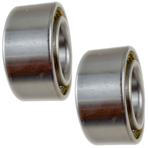 Front Wheel Hub Bearing Pair For Chevy Nissan Toyota Lexus Driver And Passenger Sides Included Reference 40210 WD200 514002 514002B FW114 WE60406 Replacement Kit Keeps Your Ride Smooth DIY Install, showing two metal bearings side view.