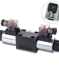 Amazon hydraulic solenoid valve with dual coils, 4-way, size-6 NG6, 3-position, 4 ports, 12V DC