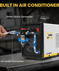 Side view of Beast 50 Amp Plasma Cutter With Pilot Arc And Dual Voltage 110V And 220V Workhorse showing built-in air conditioner.
