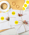 One Inch Yellow Color Code Dot Stickers For Office And Home Round Adhesive Inventory Dots Labels 1000 Per Dispenser Box Easy Peel