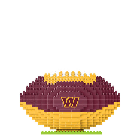 Washington Commanders 3D BRXLZ Football Puzzle Kit Official NFL Construction Toy With 704 Pieces Builds A Dope Team Colored Football Perfect For Ages Eight And Up Collectible Stadium Desk Decor