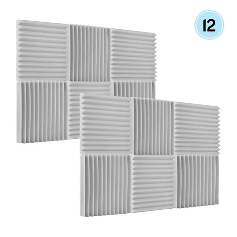 High Performance Studio Foam Panels For Straight Fire Soundproofing And Genuinely Solid Acoustic Treatment, 30x30x2.5cm, white foam tiles.