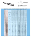 Metal taper sleeve lathe adapter for MT1–MT4, silver cylindrical with tapered end
