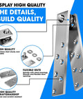 Hidden Pivot Door Hinge Set For Wood Doors And Secret Bookcases Heavy Duty Stainless Steel 360 Degree Rotation With Simple Lock shown assembled