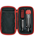 Dead On Gunsmithing Torque Wrench Kit With Full Screwdriver Bit Set And Audible Click Adjustment For No Sweat Scope Ring Installation Includes Premium Carry Case. Inside view of kit with wrench and bits.